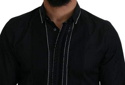 Dolce &amp; Gabbana Elegant Slim Fit Tuxedo Shirt