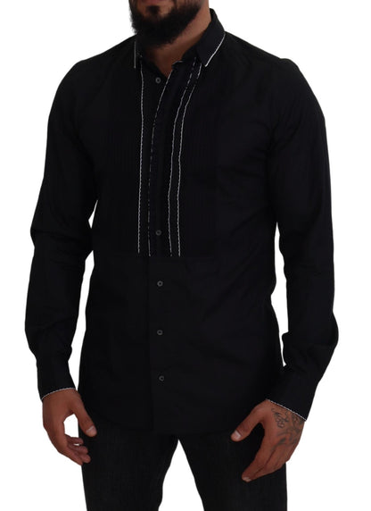 Dolce &amp; Gabbana Elegant Slim Fit Tuxedo Shirt