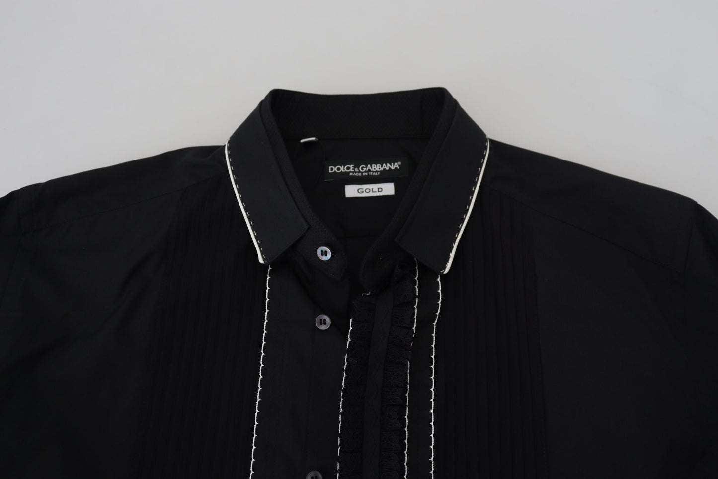 Dolce &amp; Gabbana Elegant Slim Fit Tuxedo Shirt