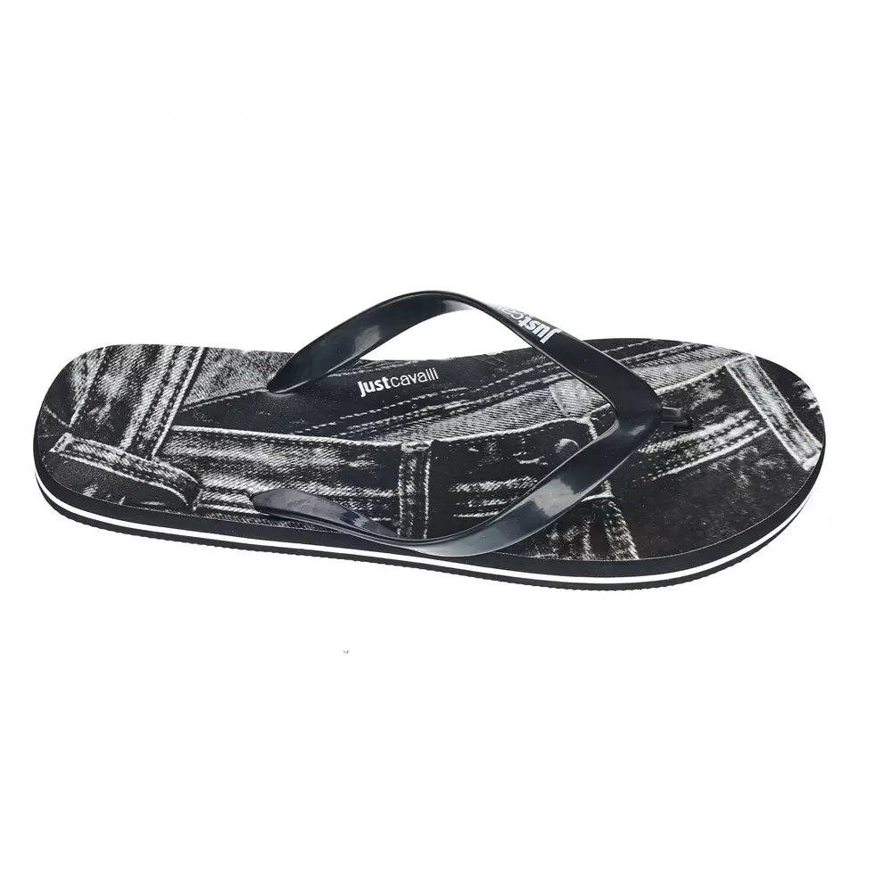 Just Cavalli "Schwarze EVA-Sandale für Männer mit ikonischem Design-Detail"