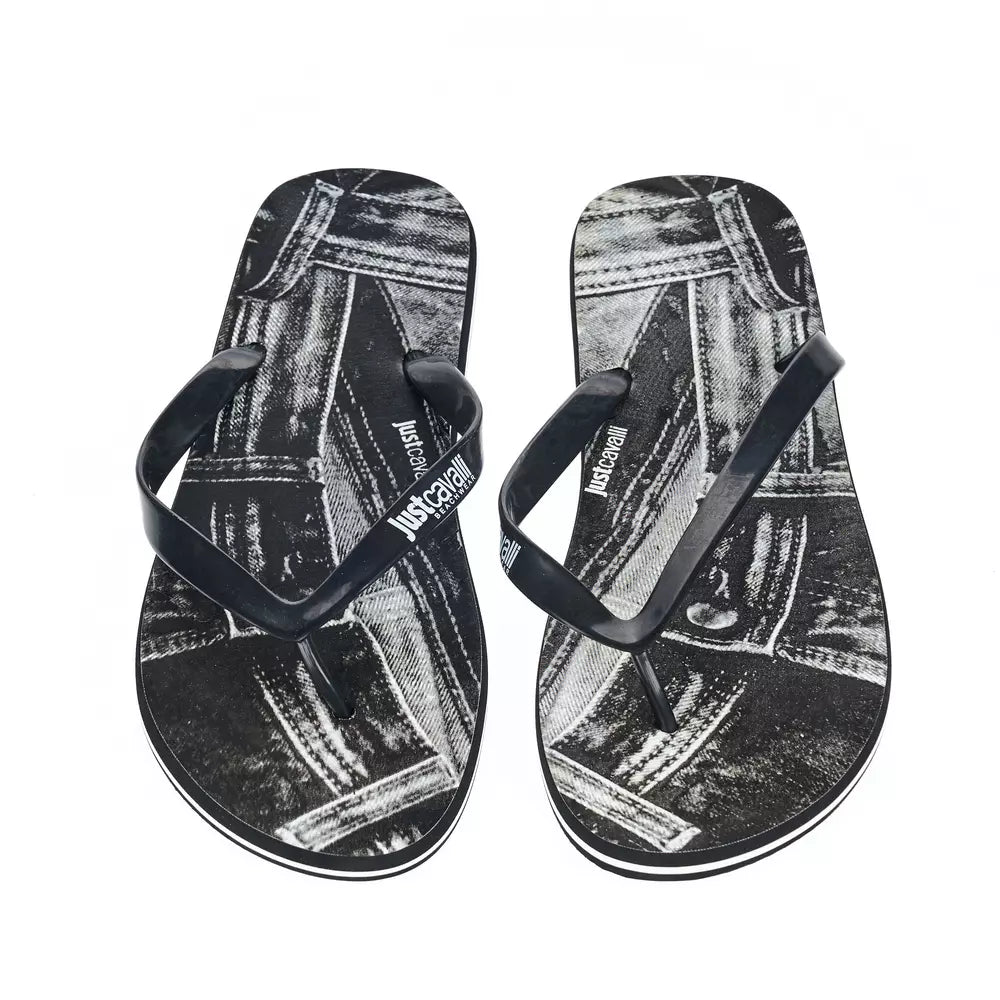 Just Cavalli "Schwarze EVA-Sandale für Männer mit ikonischem Design-Detail"