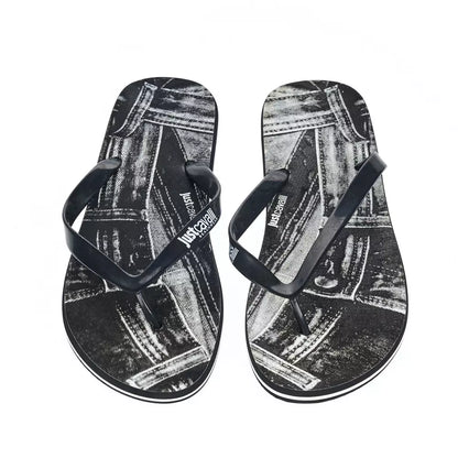 Just Cavalli "Schwarze EVA-Sandale für Männer mit ikonischem Design-Detail"