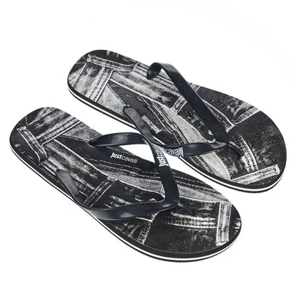 Just Cavalli "Schwarze EVA-Sandale für Männer mit ikonischem Design-Detail"