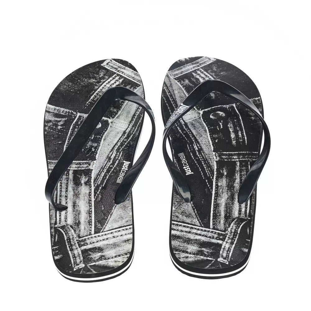 Just Cavalli "Schwarze EVA-Sandale für Männer mit ikonischem Design-Detail"
