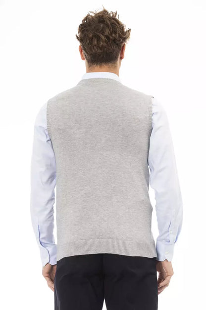 Alpha Studio Graue Viskose Herren Jacke