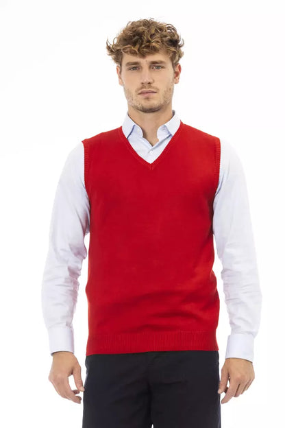 Alpha Studio Rote Viskose Männer Jacke