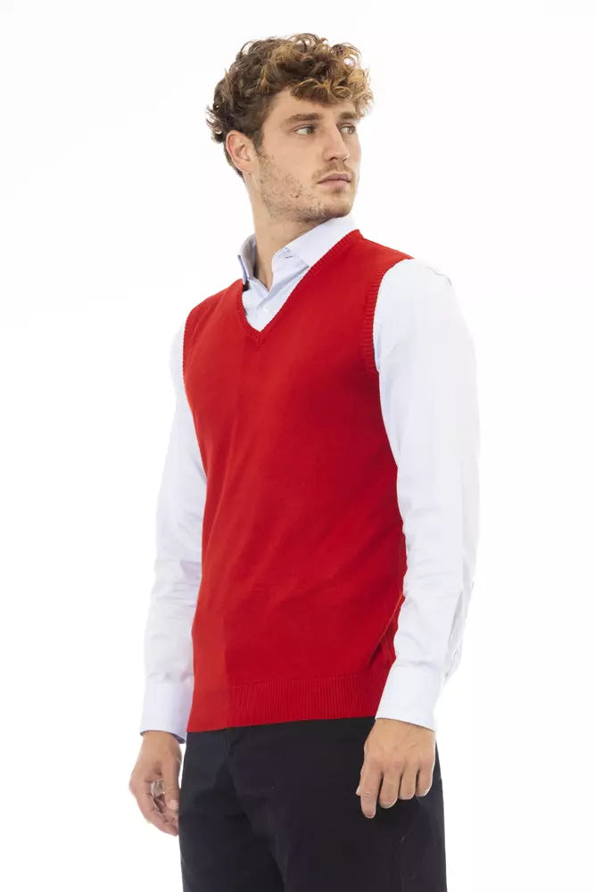 Alpha Studio Rote Viskose Männer Jacke