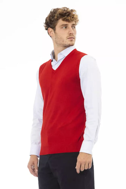 Alpha Studio Rote Viskose Männer Jacke