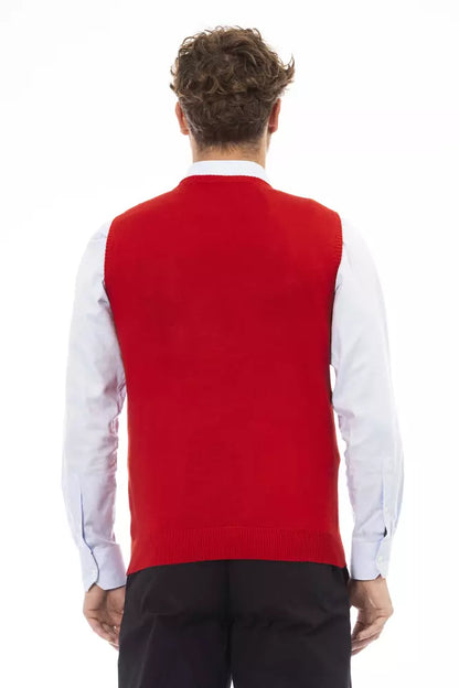 Alpha Studio Rote Viskose Männer Jacke