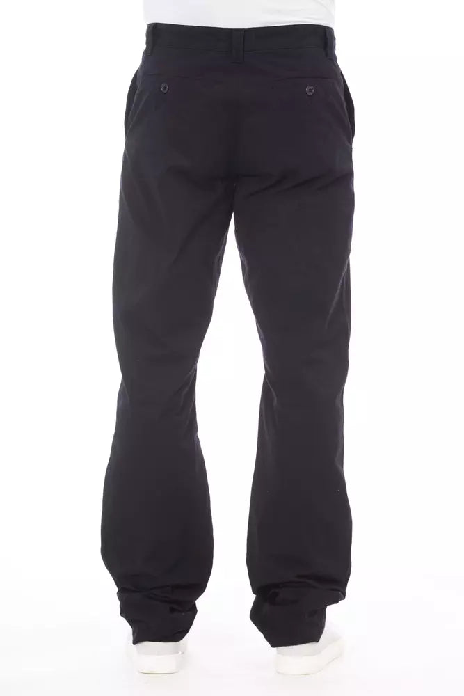 Alpha Studio Blaue Baumwolle Herrenhose