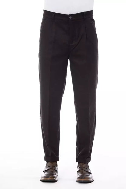 Alpha Studio Braun Wolle Männer Hose