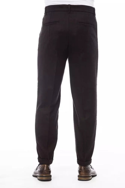 Alpha Studio Braun Wolle Männer Hose