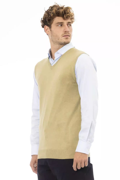 Alpha Studio Beige Viskose Männer Jacke