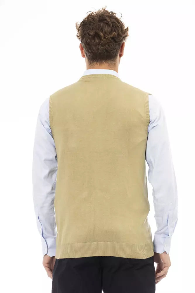 Alpha Studio Beige Viskose Männer Jacke