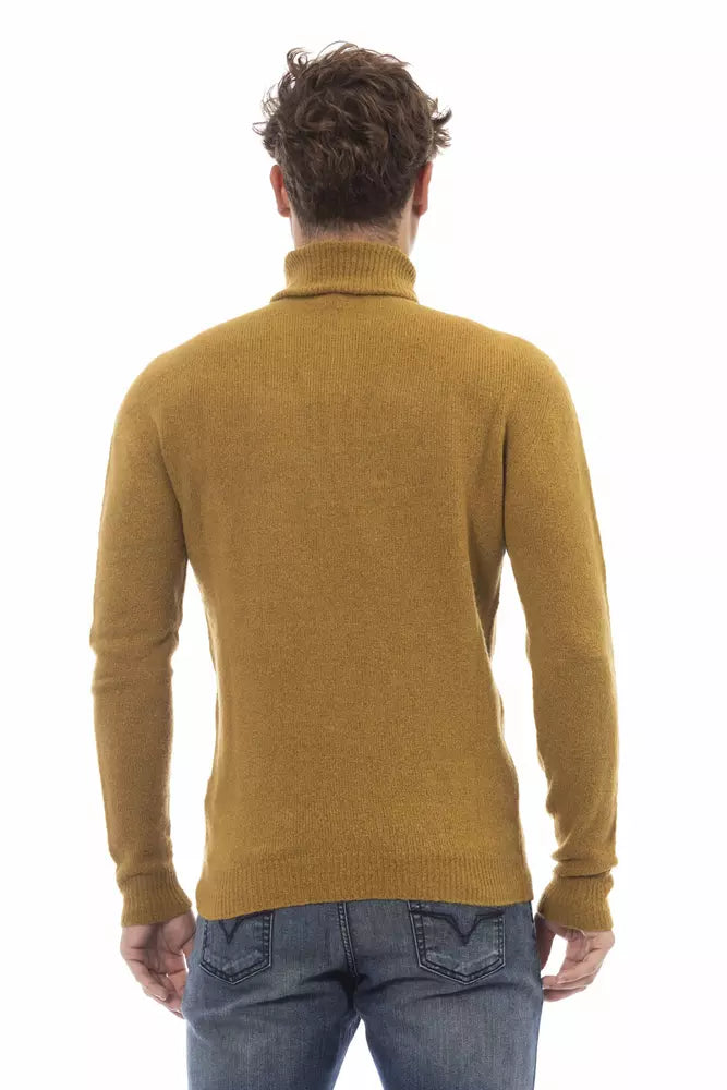 Alpha Studio Brauner Alpaka-Pullover für Männer