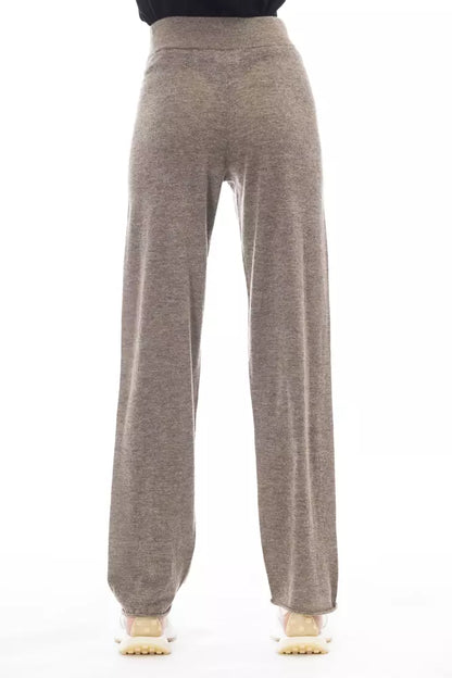 Alpha Studio Braun Wolle Frauen Hose