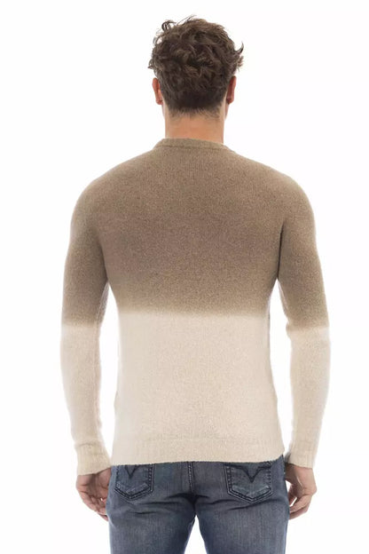 Alpha Studio Beige Alpaka Männer Pullover