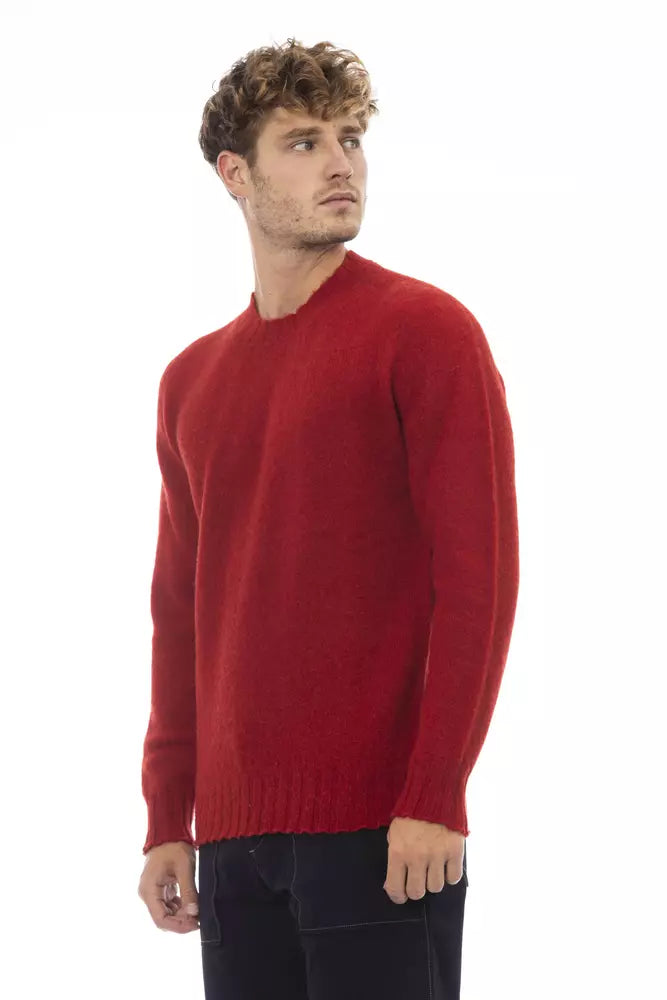Alpha Studio Pullover aus roter Wolle für Männer
