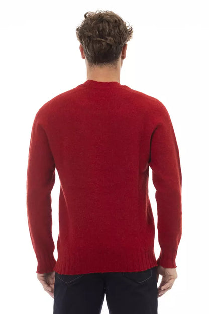 Alpha Studio Pullover aus roter Wolle für Männer