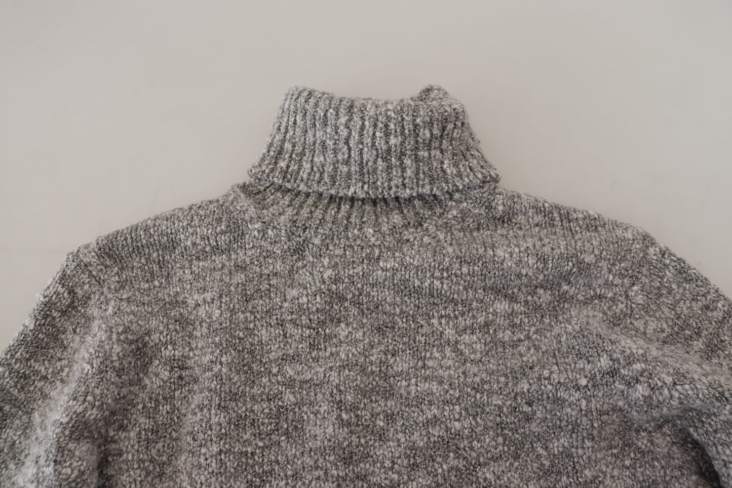 Dolce & Gabbana Grauer Wollstrick-Rollkragenpullover