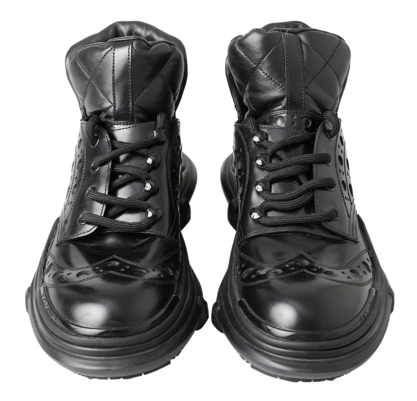 Dolce & Gabbana Schwarze Lederstiefel für die Freizeit