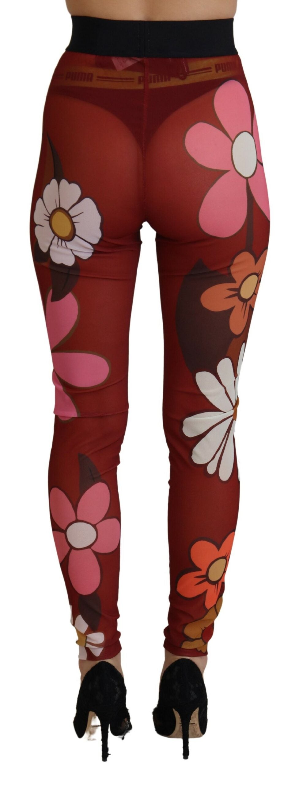 Dolce &amp; Gabbana Red floral high waist leggings