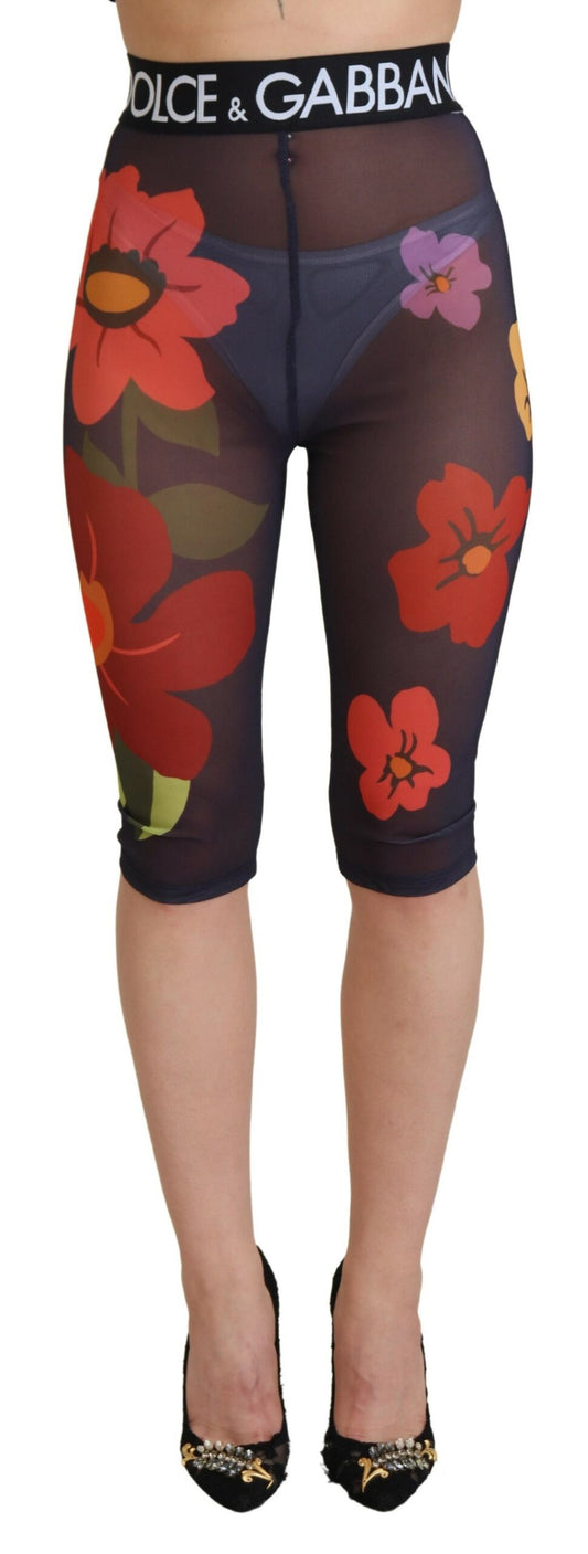 Dolce &amp; Gabbana Elegant floral high waist leggings