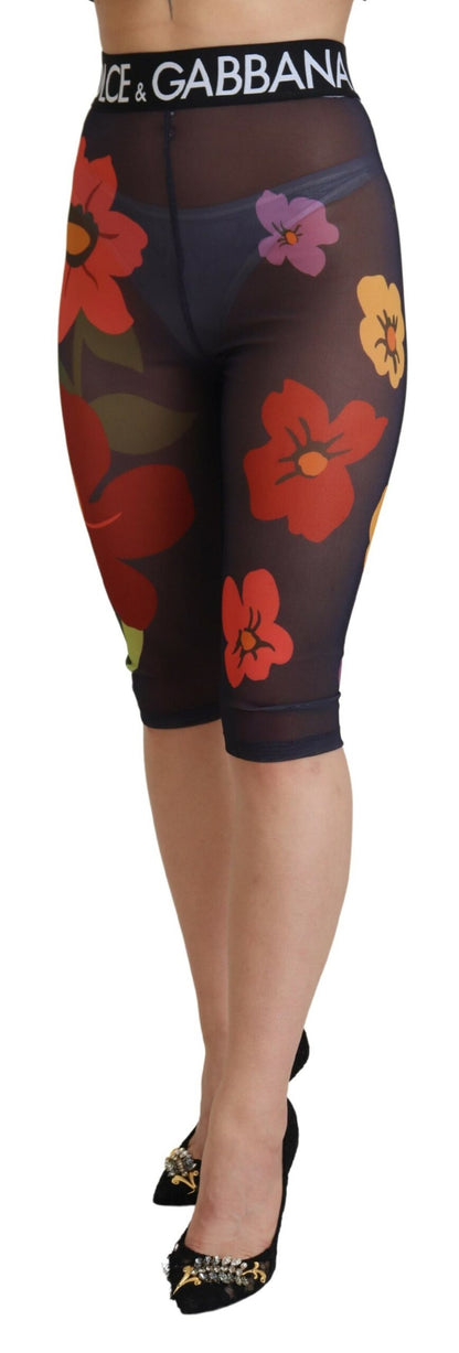 Dolce &amp; Gabbana Elegant floral high waist leggings