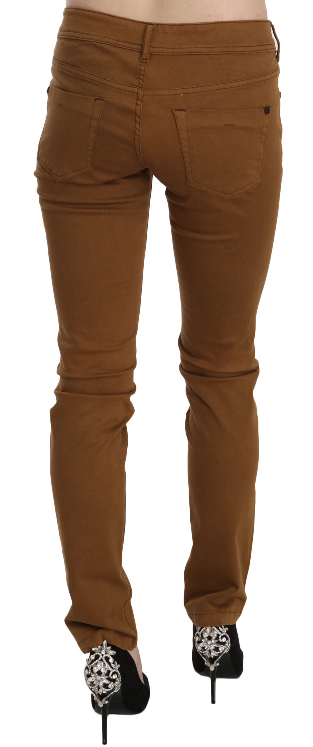 PLEIN SUD Chic mid-waist cotton skinny pants