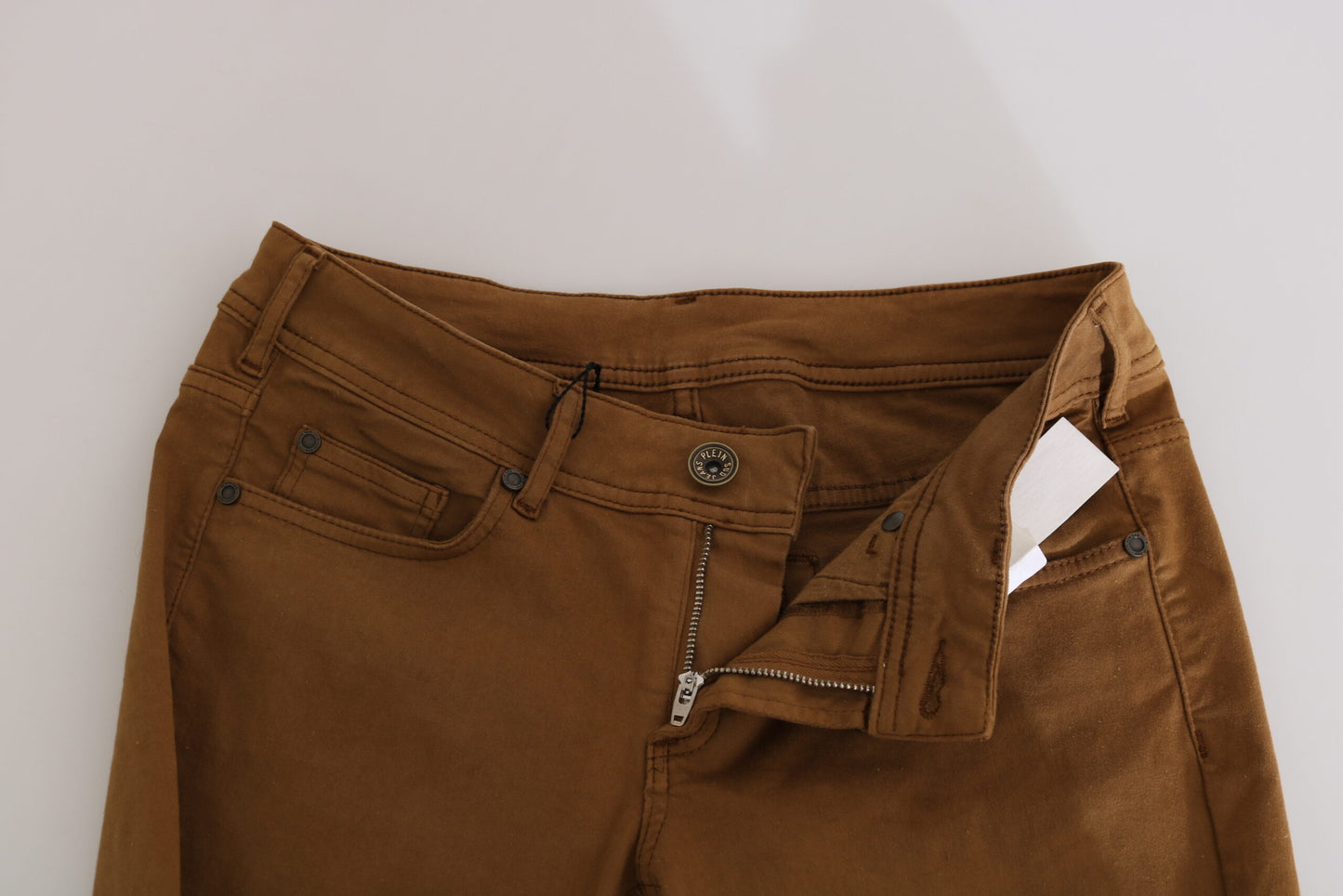 PLEIN SUD Chic mid-waist cotton skinny pants