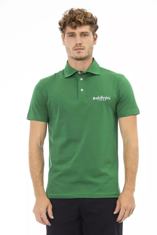 Baldinini Trend Grüne Baumwolle Männer Polo
