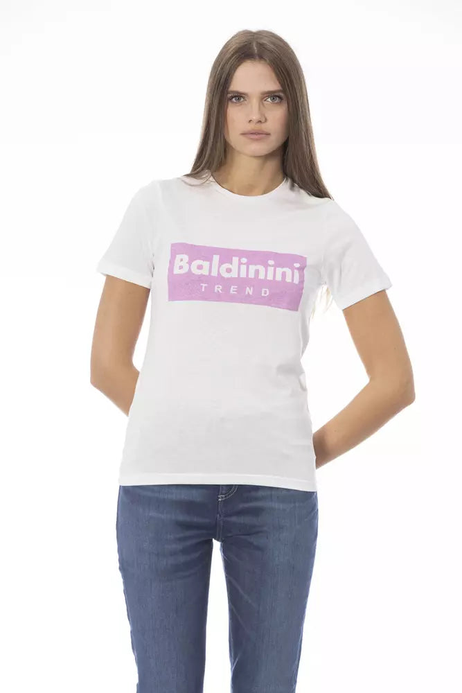 Baldinini Trend White Cotton T-Shirt for Women