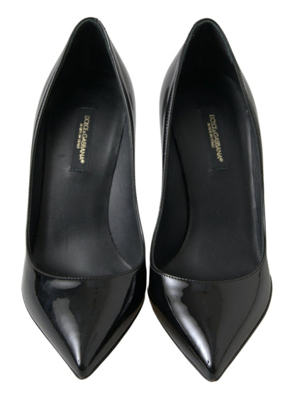 Dolce & Gabbana Schwarze Lackleder High Heels Pumps Schuhe