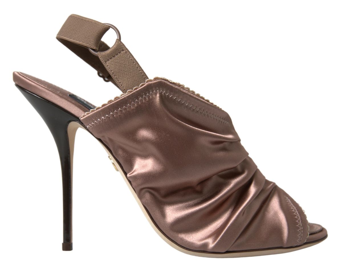 Dolce &amp; Gabbana Elegant slingback stiletto heels in light brown