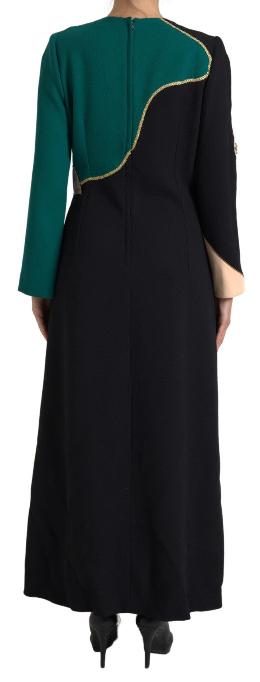 Dolce &amp; Gabbana Elegant A-line dress made of wool in multicolor