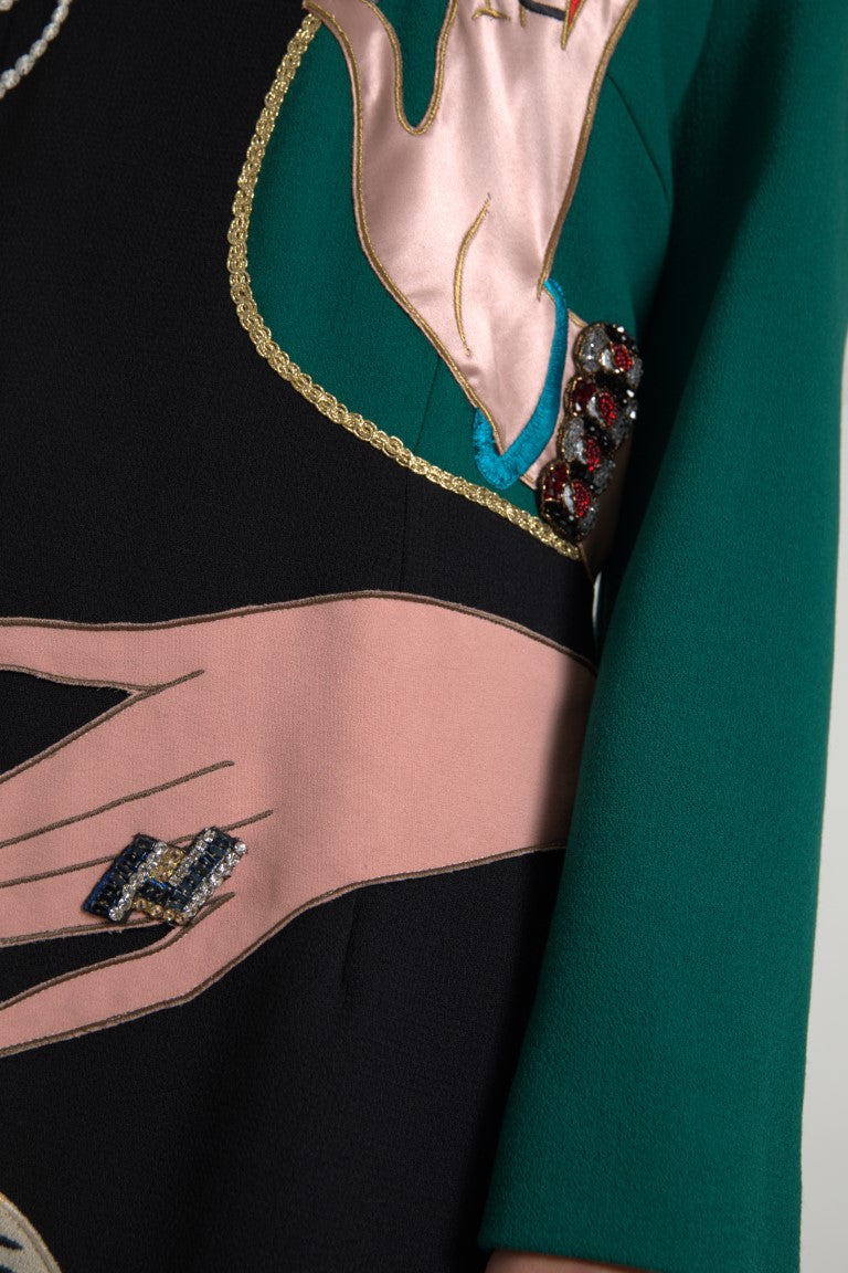 Dolce &amp; Gabbana Elegant A-line dress made of wool in multicolor