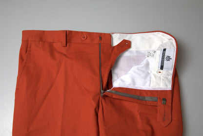 BENCIVENGA Orange Straight Fit Herren Formal Hosen Hosen