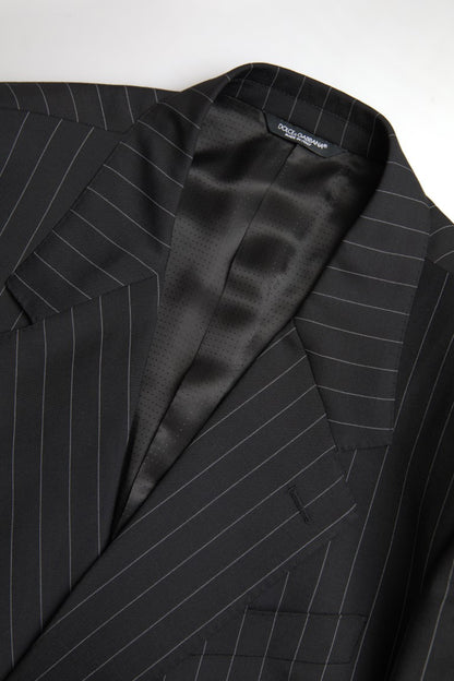Dolce & Gabbana Schwarz gestreifter einreihiger SICILIA Blazer