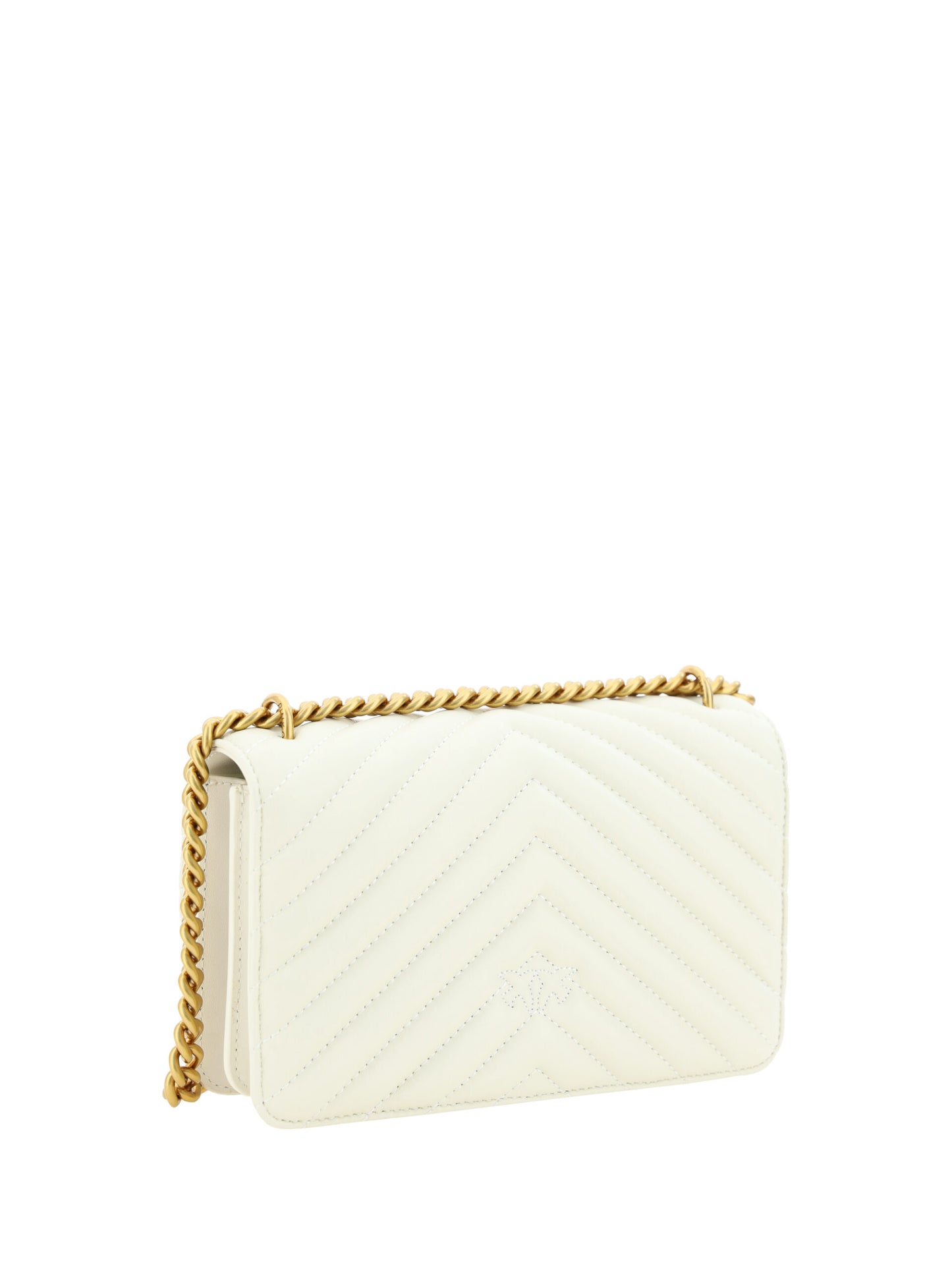 PINKO Elegante weiße Mini Love Umhängetasche