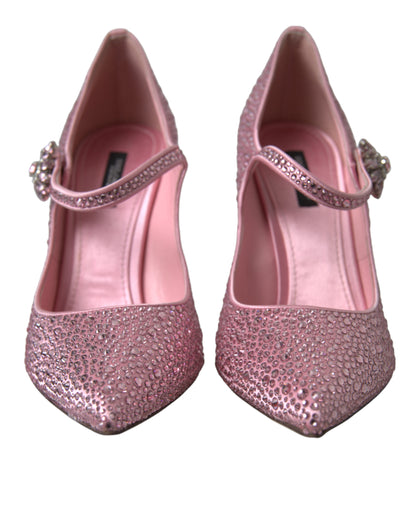 Dolce & Gabbana Rosa Strass Kristall Heels Pumps Schuhe