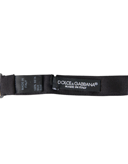 Dolce & Gabbana Schwarze, solide Seide, verstellbare Papillon-Fliege