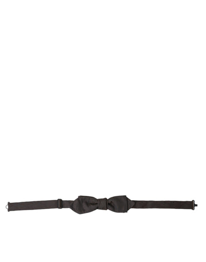 Dolce & Gabbana Braun Polyester Seide Verstellbare Hals Männer Papillon Fliege