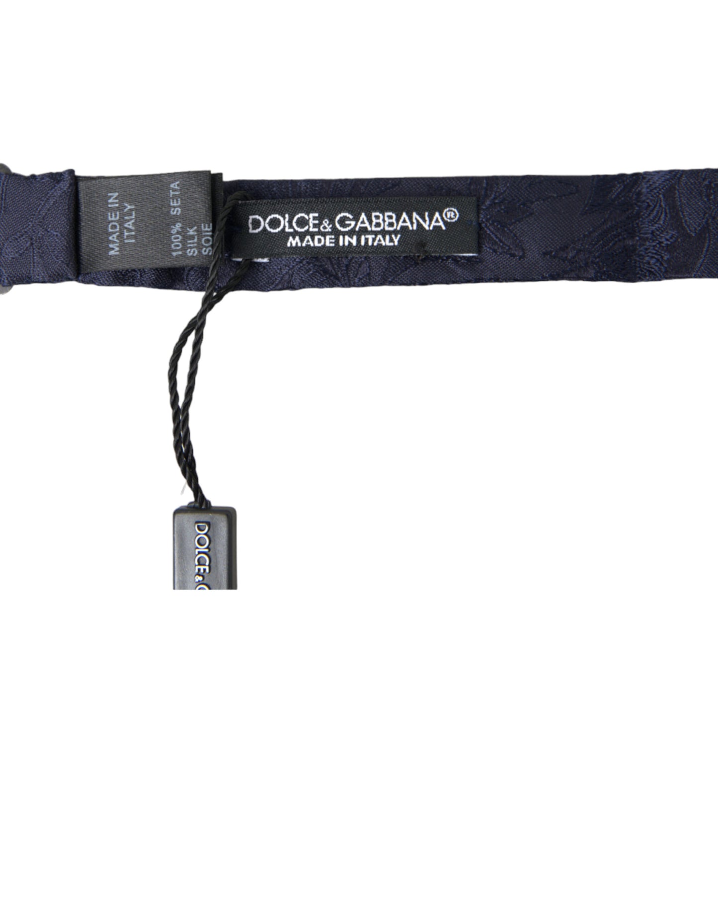 Dolce & Gabbana Blau Seide Verstellbare Hals Männer Papillon Fliege