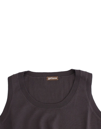 John Galliano Braunes Strick-Tanktop