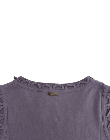 John Galliano Lila Kleid aus Baumwolljersey