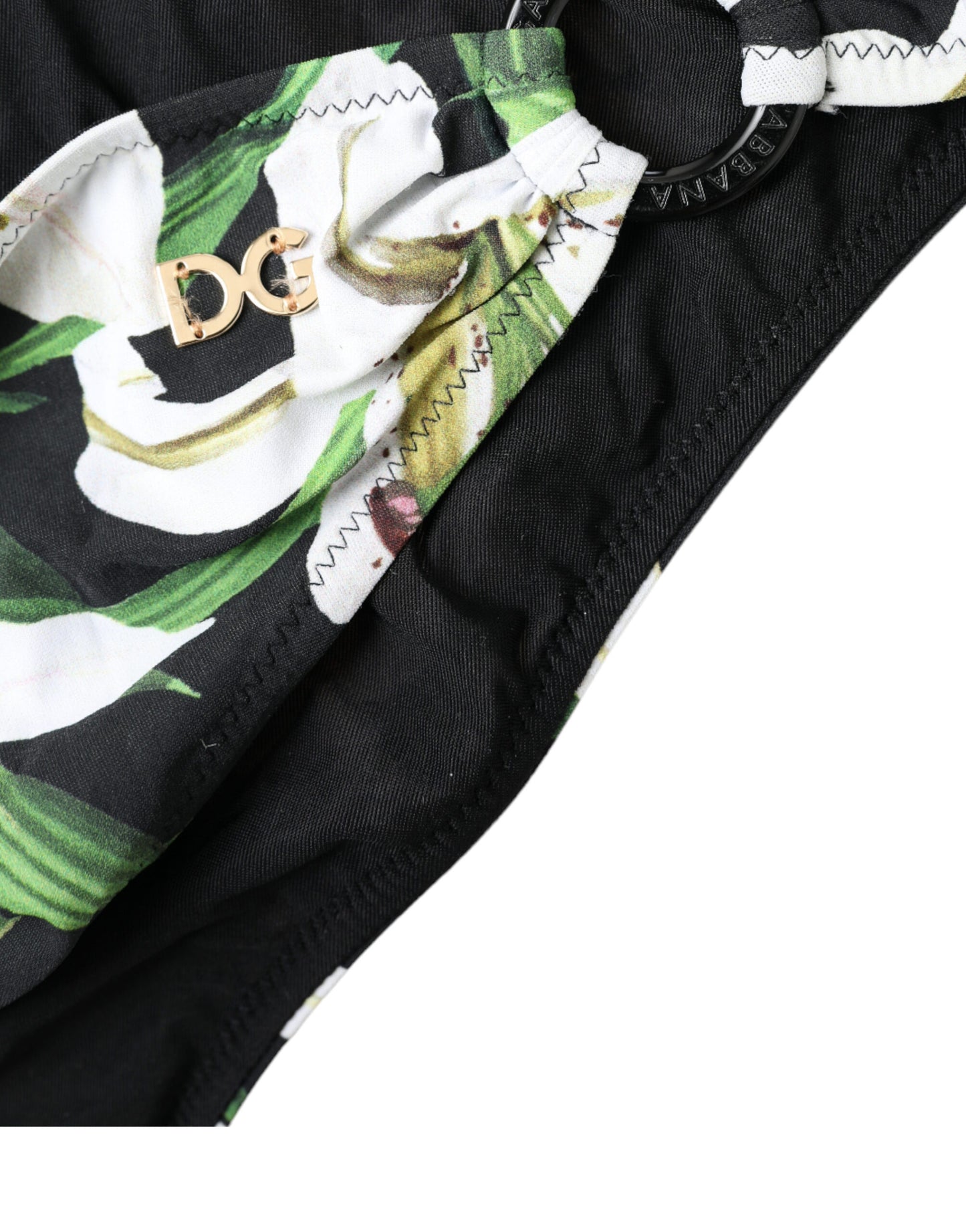 Dolce & Gabbana Schwarze Lily Print Bademode Bottom Beachwear Bikini