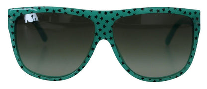Dolce & Gabbana Grüne Sterne Acetat Square Shades Sonnenbrille