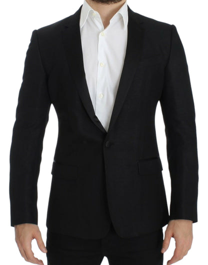 Dolce & Gabbana Schmaler schwarzer Wollblazer von MARTINI