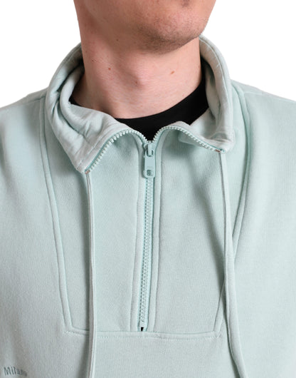 Dolce & Gabbana Mintgrüner Pullover aus Baumwolle mit Taschen
