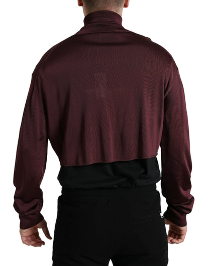 Dolce & Gabbana Kastanienbrauner Viskose-Rollkragenpullover